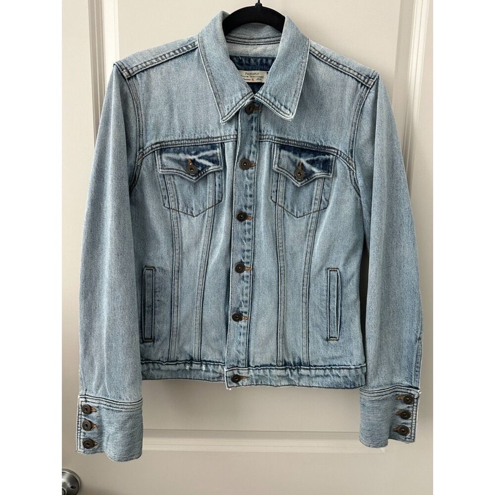 Principle Denim Light Blue Button Up Jean Jacket Maverick Women's Sz Small